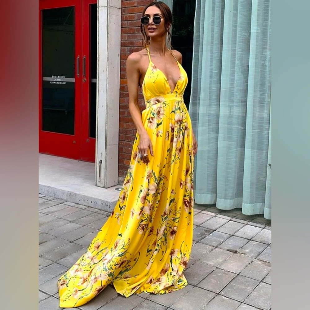 NWT Long Floral Maxi Dress